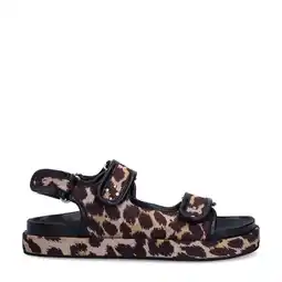 Wehkamp Sacha sandalen met panterprint beige/zwart aanbieding
