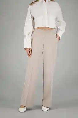 Wehkamp gardeur wide leg regularwaist broek zand aanbieding