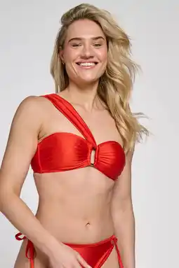 Wehkamp ten Cate Beach TC WOW voorgevormde strapless bandeau bikinitop rood aanbieding