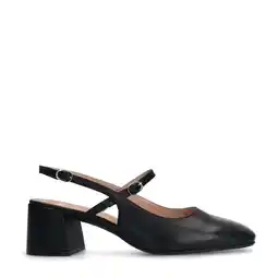 Wehkamp Manfield leren slingback pumps zwart aanbieding