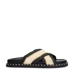 Wehkamp Sacha slippers ecru/zwart aanbieding