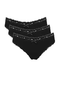 Wehkamp My Basic by After Eden slip (set van 3) zwart aanbieding