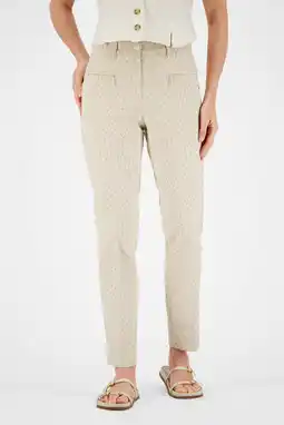 Wehkamp gardeur denim slim regularwaist broek beige aanbieding