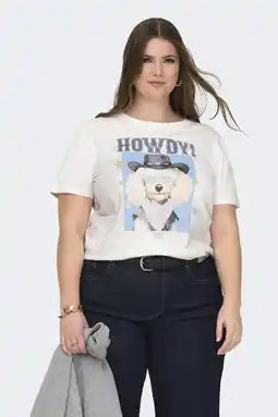 Wehkamp ONLY CARMAKOMA T-shirt wit aanbieding