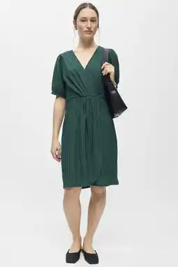 Wehkamp OBJECT mini jurk broderie groen aanbieding