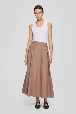 Wehkamp MSCH Copenhagen midi rok lichtbruin aanbieding