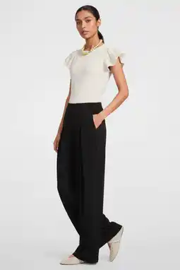 Wehkamp Anytime top met textuur en ruches off-white aanbieding