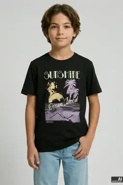 Wehkamp JJ REBEL JUNIOR T-shirt zwart aanbieding