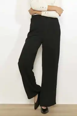 Wehkamp LOLALIZA wide leg highwaist broek zwart aanbieding