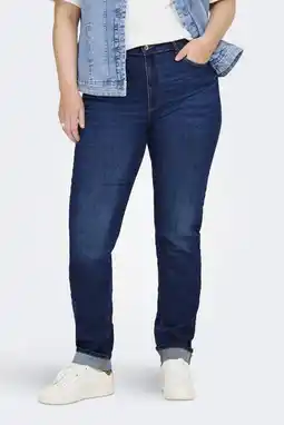 Wehkamp ONLY CARMAKOMA highwaist skinny jeans dark blue denim aanbieding