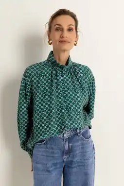 Wehkamp CLAUDIA BY CLAUDIA STRÄTER blousetop groen aanbieding