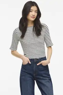 Wehkamp VILA gestreepte top marineblauw aanbieding