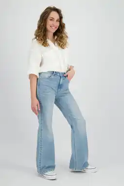 Wehkamp Raizzed highwaist flared jeans medium blue denim aanbieding
