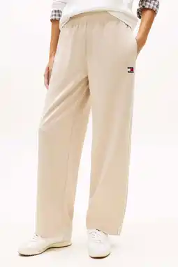 Wehkamp Tommy Jeans wide leg regularwaist casual broek zand aanbieding