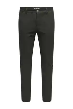 Wehkamp ONLY & SONS slim chino donkergroen aanbieding