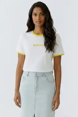 Wehkamp OUI T-shirt ecru aanbieding