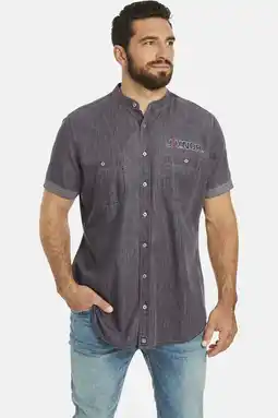 Wehkamp Jan Vanderstorm casual overhemd grijs aanbieding