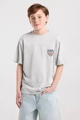 Wehkamp America Today T-shirt lichtgrijs aanbieding