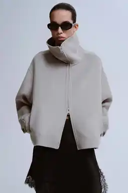 Wehkamp Mango wollen jack lichtgrijs aanbieding