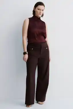 Wehkamp Mango wide leg regularwaist broek aanbieding