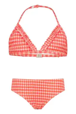 Wehkamp Vingino halterbikini Zacky koraalrood/wit aanbieding