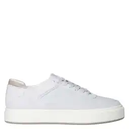 Wehkamp Calvin Klein leren sneakers lichtgrijs aanbieding