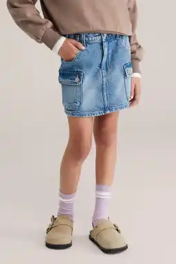 Wehkamp WE Fashion Blue Ridge denim spijkerrok medium blue denim aanbieding