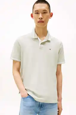 Wehkamp Tommy Jeans regular polo lichtgroen aanbieding