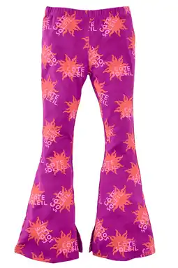 Wehkamp Z8 kids flared broek Amani violet/oranje/lichtroze aanbieding