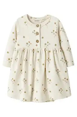 Wehkamp LIL' ATELIER BABY gebloemde korte jurk ecru aanbieding