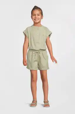 Wehkamp Me & My Monkey twill jumpsuit lichtkhaki aanbieding