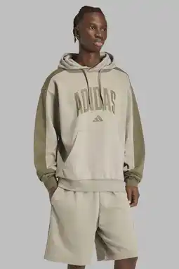 Wehkamp adidas Sportswear hoodie beige/groen aanbieding