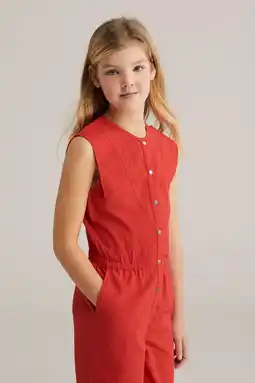 Wehkamp WE Fashion Straight jumpsuit rood aanbieding