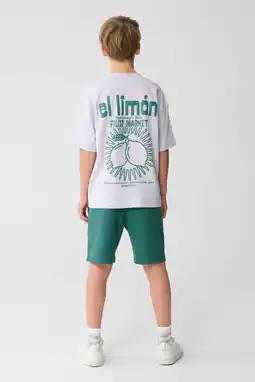 Wehkamp Shoeby T-shirt met backprint lila aanbieding