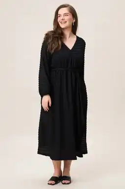 Wehkamp Miss Etam Plus midi jurk zwart aanbieding