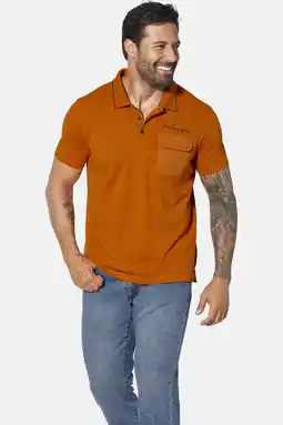 Wehkamp Jan Vanderstorm +FIT Collectie polo Plus Size STILTOR oranje aanbieding