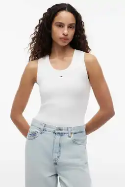 Wehkamp Tommy Jeans top ecru aanbieding