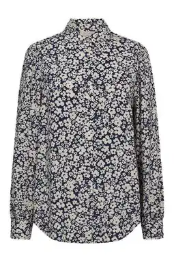 Wehkamp FREEQUENT gebloemde blouse marineblauw aanbieding