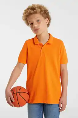 Wehkamp Anytime piqué polo oranje aanbieding