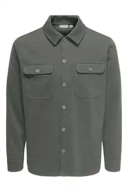 Wehkamp ONLY & SONS overshirt grijsgroen aanbieding