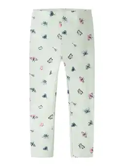 Wehkamp NAME IT MINI legging met vlinders zachtgroen aanbieding