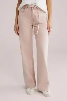 Wehkamp WE Fashion Blue Ridge highwaist flared jeans lichtroze aanbieding