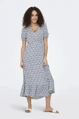 Wehkamp ONLY maxi jurk blauw aanbieding