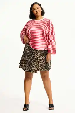 Wehkamp Anyday gestreept T-shirt rood aanbieding