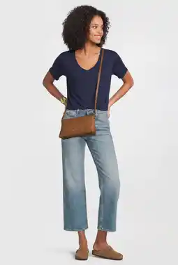 Wehkamp Anytime loose fit T-shirt met V-hals donkerblauw aanbieding