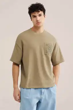 Wehkamp WE Fashion boxy T-shirt groen aanbieding