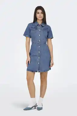Wehkamp ONLY spijkerjurk gebreid medium blue denim aanbieding