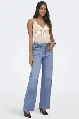 Wehkamp ONLY Onlhope Hw Wide Db Poc Dnm Box wide leg jeans medium blue denim aanbieding