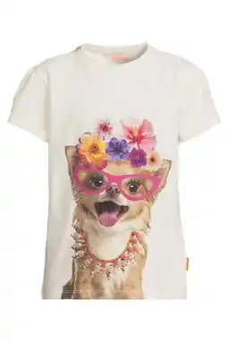 Wehkamp Orange Stars T-shirt ecru aanbieding