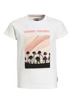Wehkamp Me & My Monkey regular fit T-shirt Harper wit aanbieding